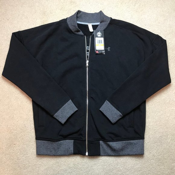 Under Armour Jackets & Blazers - Under Armour Black Threadborne Full Zip Fleece